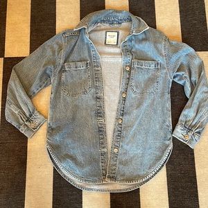 A&F denim heavy duty work shirt